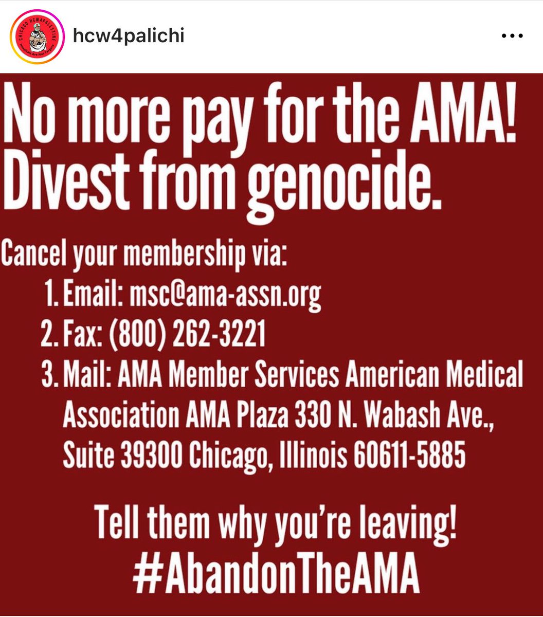 from <a href="/HCW4PaliChi/">Healthcare Workers for Palestine - Chicago</a> 🔥