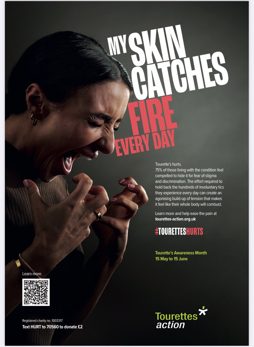 So pleased with this years campaign #TourettesHurts

Huge thanks to the team at  AML Group for bringing this to life, our amazing #Tourette community for featuring in our posters &amp; video m.youtube.com/watch?v=_Y8KOC… &amp; our celebrity friends who selflessly gave up their time to support
