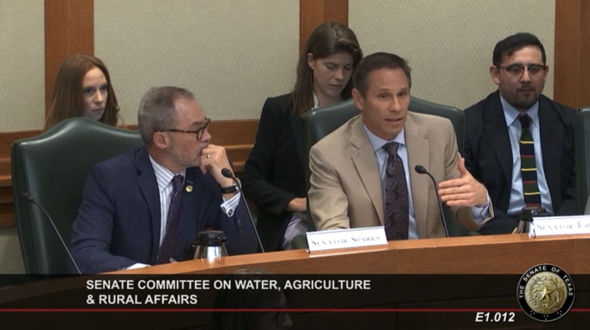 Happening Now: The Senate Committee on Water, Agriculture, and Rural Affairs is meeting to hear invited and public testimony on water system reliability. 📺 Watch live by clicking the 'Play' button next to Water, Ag & Rural Affairs Committee: senate.texas.gov/av-live.php #TXLege