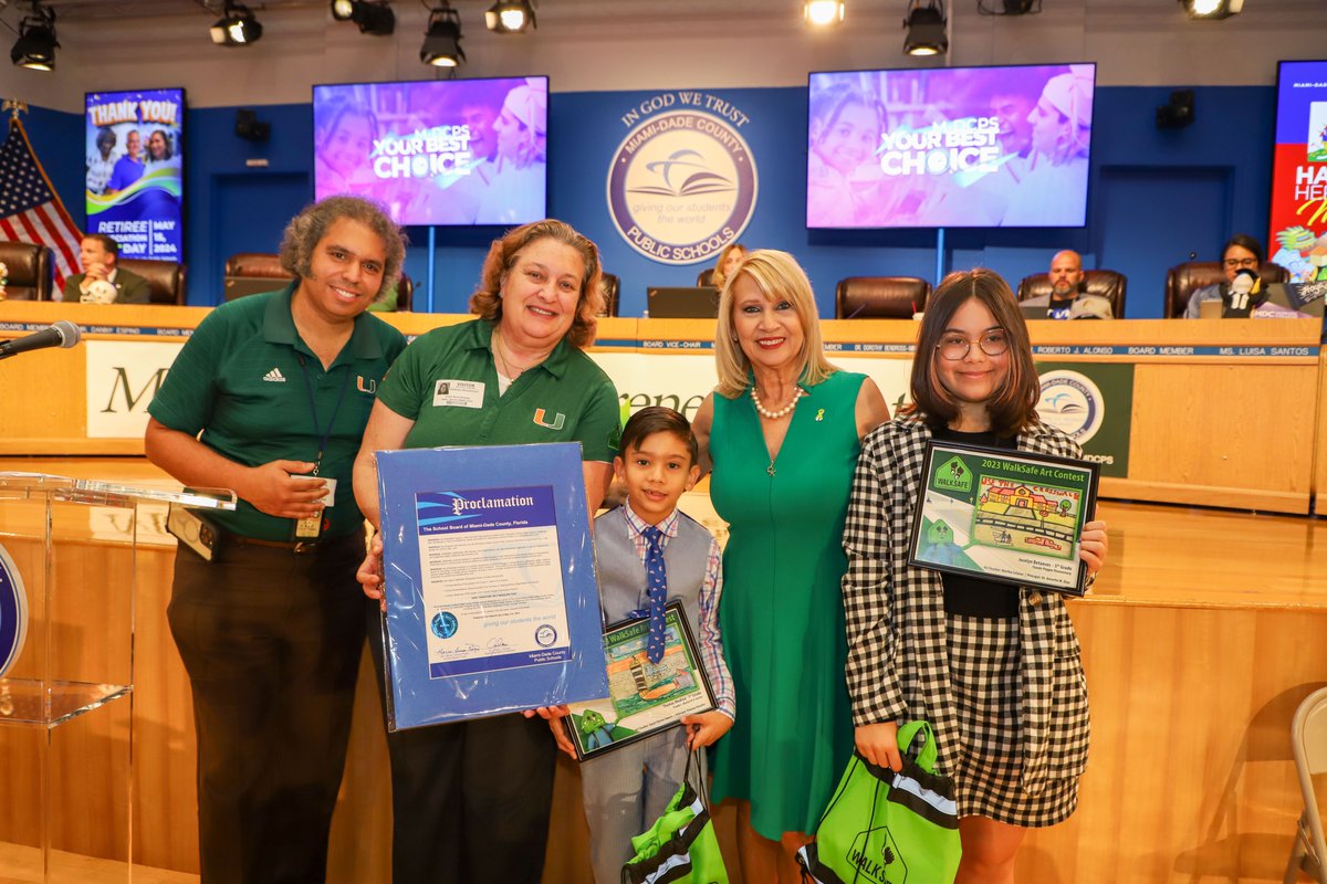 Another year, another round of WalkSafe Art Contest winners at @MDCPS! Congratulations to these talented young members of the Miami-Dade community - our future planners and engineers. #SafeStreets