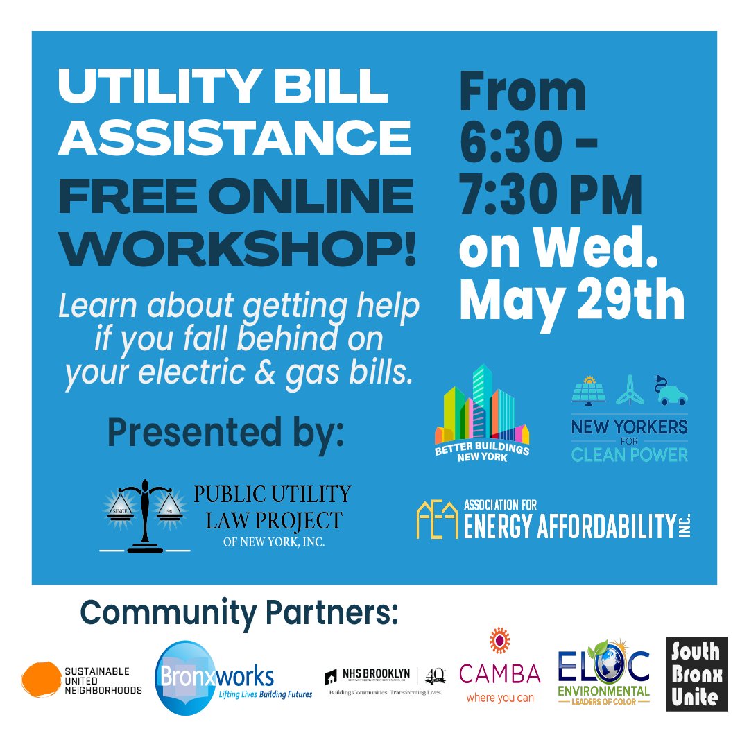 These 2 events will be a great resource to learn how to make your home energy efficient, and with utility bill assistance. You can register at the link below. Don't miss them and learn how to make your home #healthier 🍃♻️💡

docs.google.com/forms/d/1IaAHe…