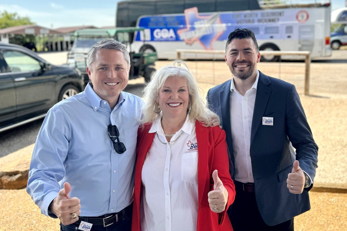 brianeharrison's tweet photo. CHERYL BEAN will help us #MakeTheTexasHouseRepublicanAgain!

2nd stop on the #SilverBulletBusTour.

#txlege @cherylbeantx https://t.co/7SKOBlF6Md