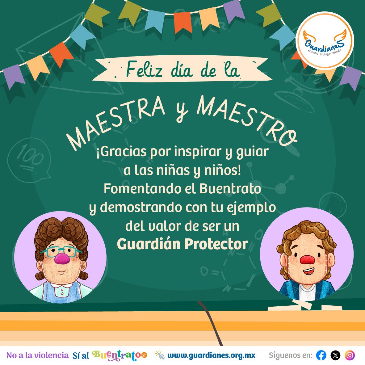 ¡Felicidades a nuestros grandes aliados! #todasytodossomosGuardianes #Díadelmaestro