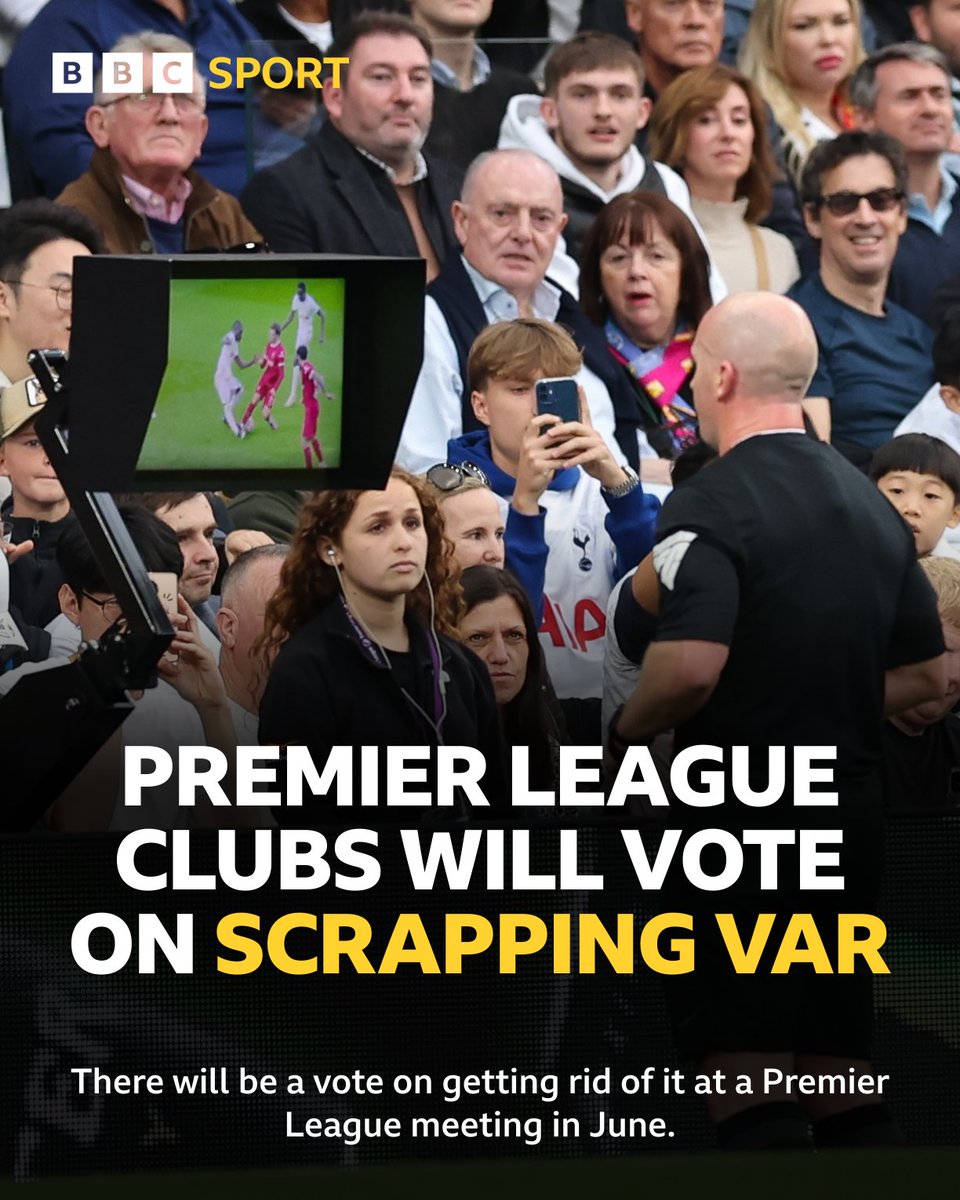 No more VAR? 👀 Premier League clubs will vote on whether to scrap it from next season 📺 #BBCFootball