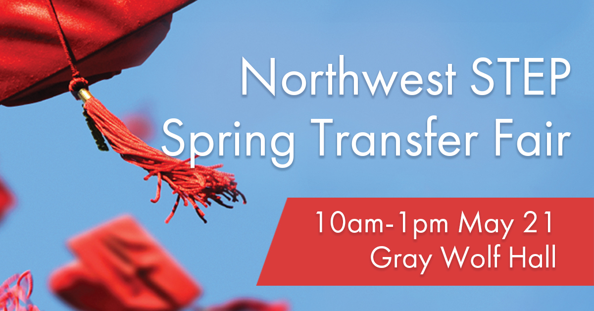 Join us on May 21 for the Northwest STEP Spring Transfer Fair. Universities from around the region will be there to answer questions about general admissions requirements, degree programs, scholarships and more. everettcc.edu/calendar/2024/…