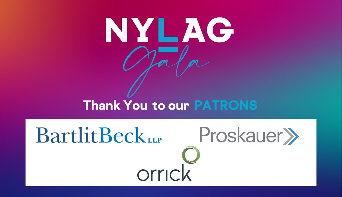 Thank you to our Patron level supporters💙 #wearenylag24 @proskauer @Orrick