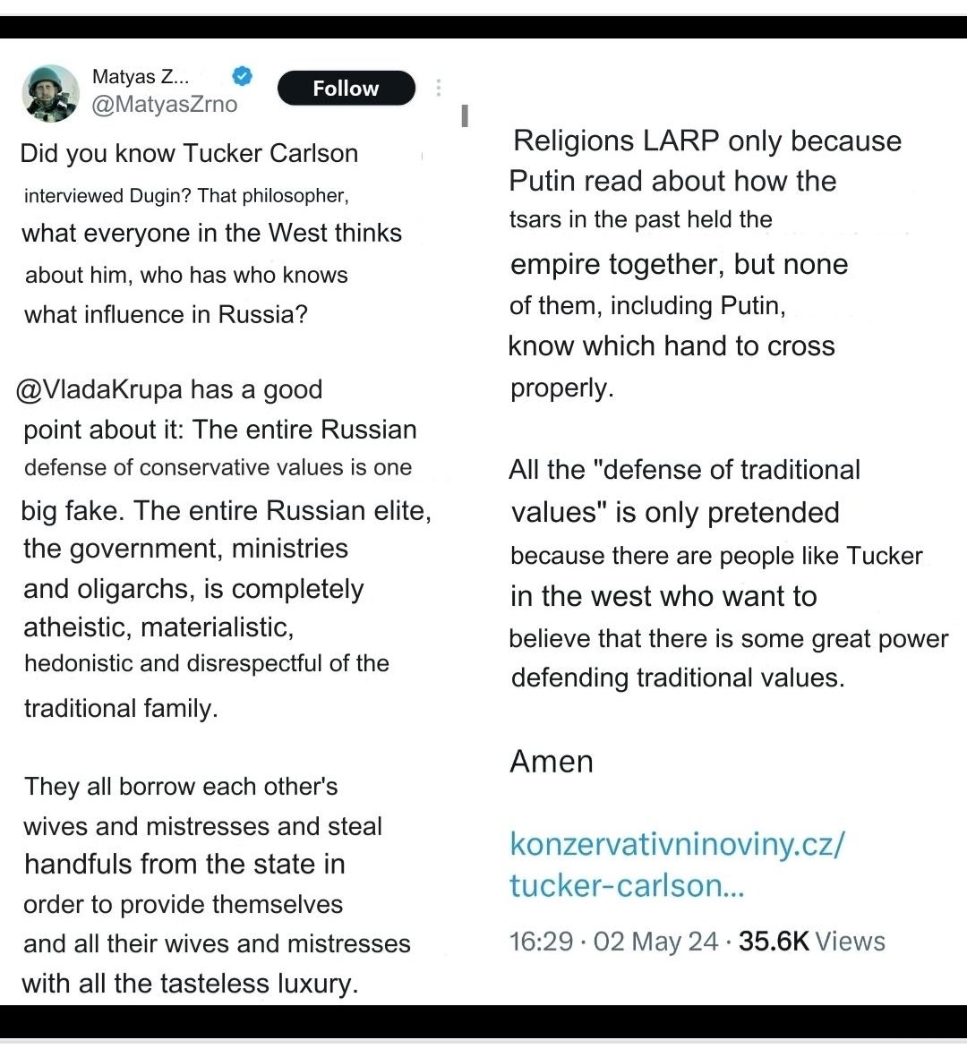 Fana43124688's tweet photo. Friend @MatyasZrno also very briefly characterized the Polish #OrdoIuris, with which #AliPro closely cooperates, not to mention the fact that other organizations from this circle are also behind the Kremlin's pseudo-Christian oligarchy. https://t.co/mKYiy39Ble