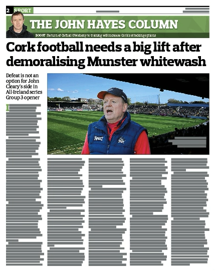 'The lack of belief in players wearing the red jerseys is worsening with each passing loss' Read John Hayes' thoughts on Cork's humbling Munster minor football final loss to Kerry in this Thursday's @SouthernStarIRL. 📱 Digital: subscribe.southernstar.ie/plans