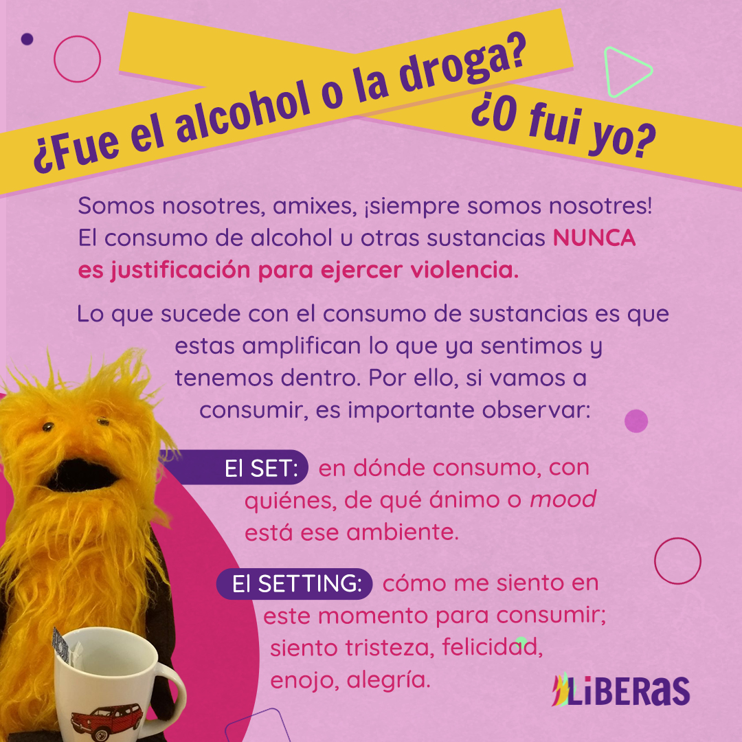 👉 En colaboración con @Lugoylasdrogas armamos este kit básico para aprender más sobre la relación del consumo de sustancias y violencia de género. ¿Cómo consumir a través de la reducción de riesgos y daños? 👀 Consulta toda la info en: 📍bit.ly/Liberas-CSl