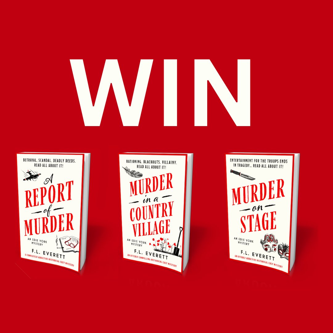 Sign up to @fliceverett's newsletter to be in with the chance of winning three delightful Edie York mysteries! These World War 2 set cozy crime stories follow Edie, a budding wartime reporter who just can't seem to stay out of trouble... Enter: m.cmpgn.page/kDrw24