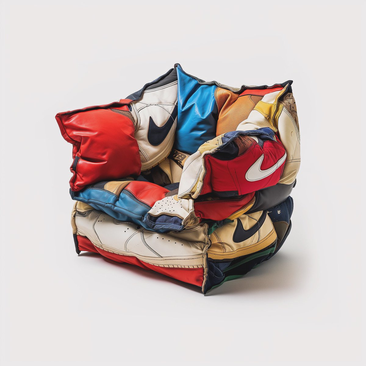 IsThatJeff's tweet image. A chair made out of sneakers.

Generated in Midjourney v6