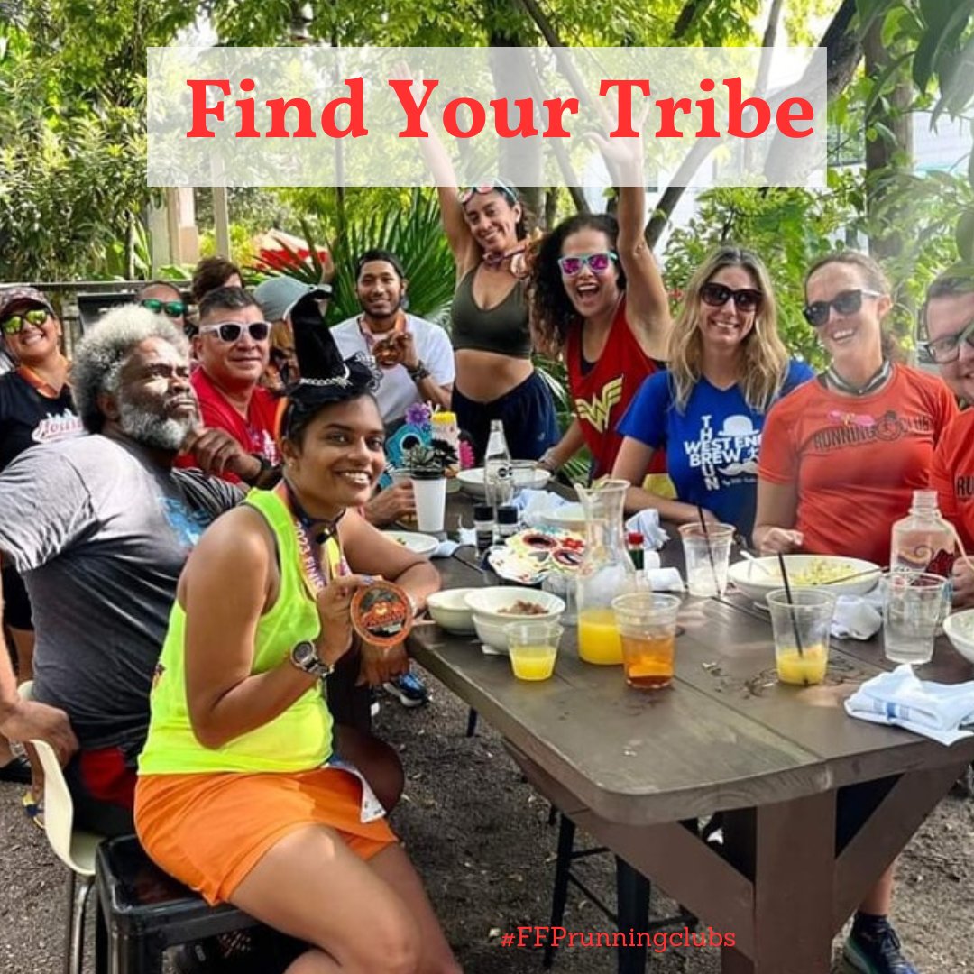 Where's your tribe of superheroes??? Run together, sweat together, and lift each other up! FFP's all about finding your #tribe! #ffprunningclubs #findyourtribe