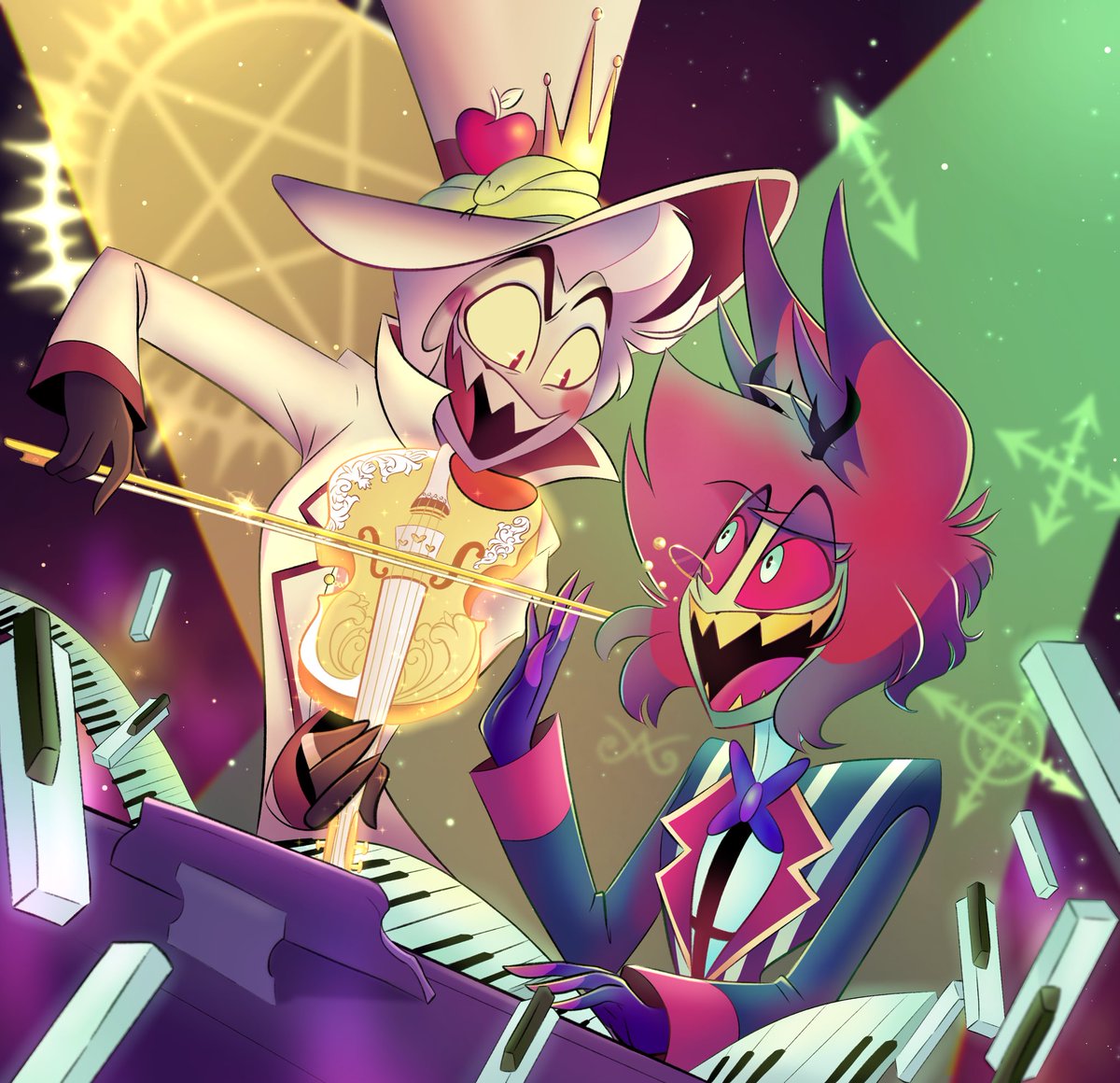 Musical duel 🎶😈
#hazbinhotel #HazbinHotelLucifer #HazbinHotelAlastor #Alastor #HazbinHotelFanart #HazbinHotelArt