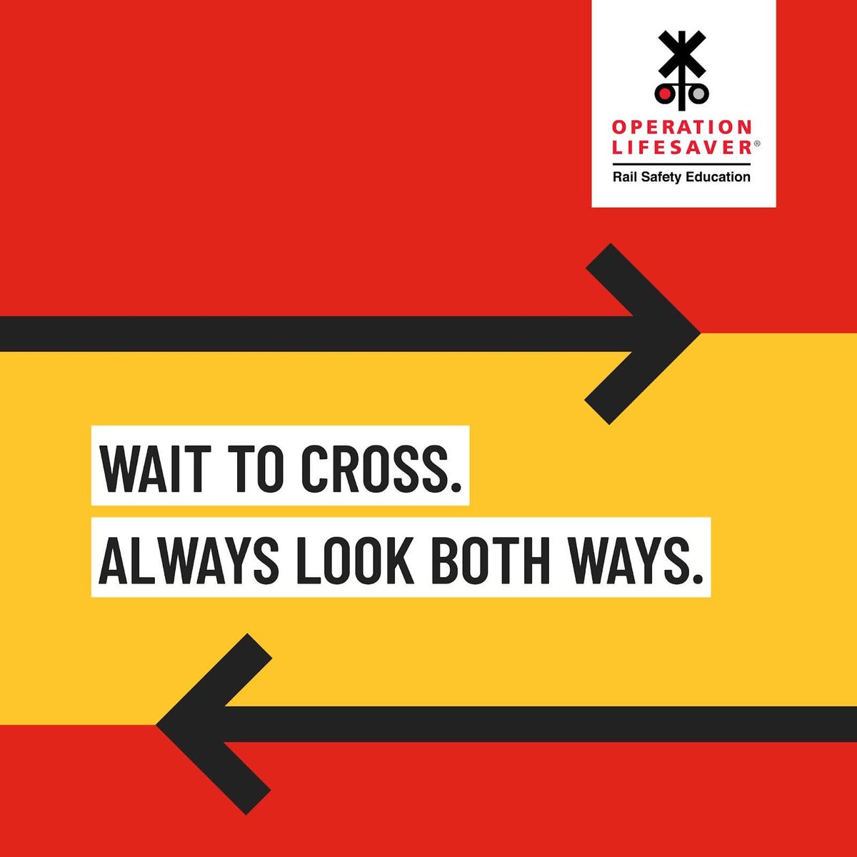 Trains are quieter and faster than you think! When approaching railroad tracks, always wait to cross and look both ways. #RailSafetyEducation #SeeTracksThinkTrain