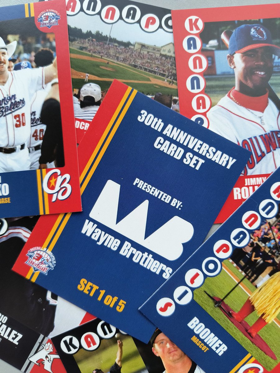 ⚾ GIVEAWAY ALERT! ⚾ TOMORROW: We are giving away the FIRST PACK of our 30th Anniversary Commemorative Card set, sponsored by @waynebrotherscompanies! There's a total of 6 packs, with 5 cards per pack, which altogether combine for a 30 piece commemorative card set.