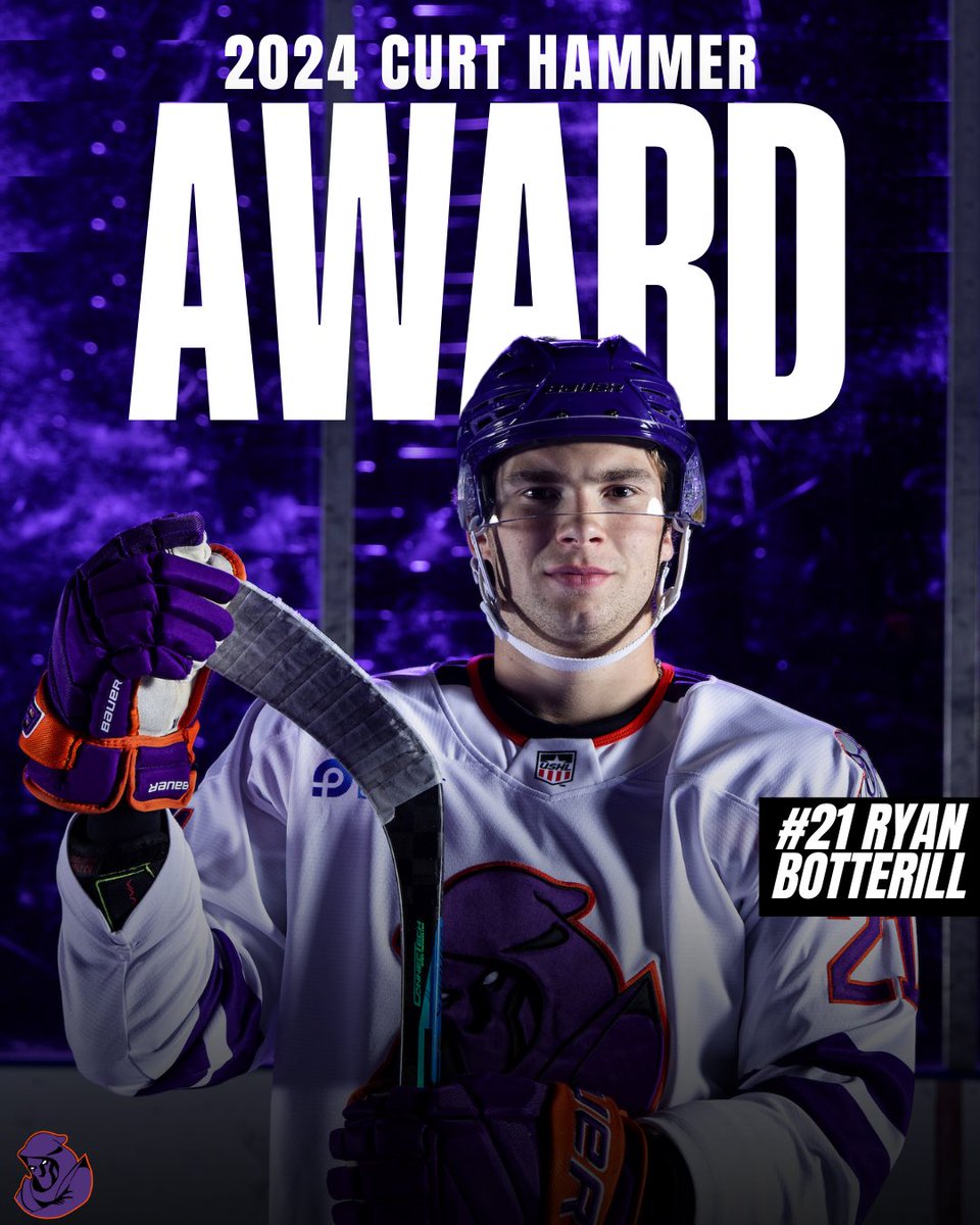 Ryan Botterill is your 2023-24 Curt Hammer Award Recipient. The Curt Hammer Award is given to a player who distinguishes himself both on and off the ice. Congratulations Ryan! 💜