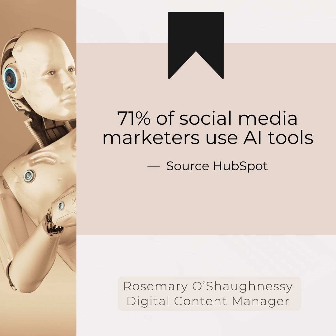 71% of social media marketers use AI tools — Source HubSpot #freelancers #coaches #consultants #AI #smm