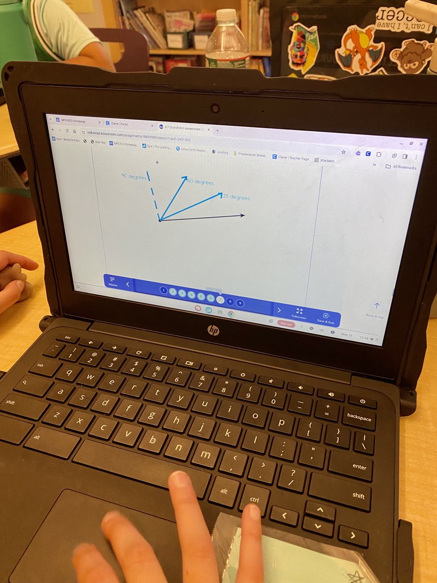 Our students studied geometric terms, practiced drawing lines and angles in 2-D figures, and measured angles using protractors. 🤔 They are ready for their online assessments. 😉#BeWES ⁦<a href="/IllustrateMath/">Illustrative Mathematics</a>⁩ ⁦@MilfordSchools⁩ 📐👍