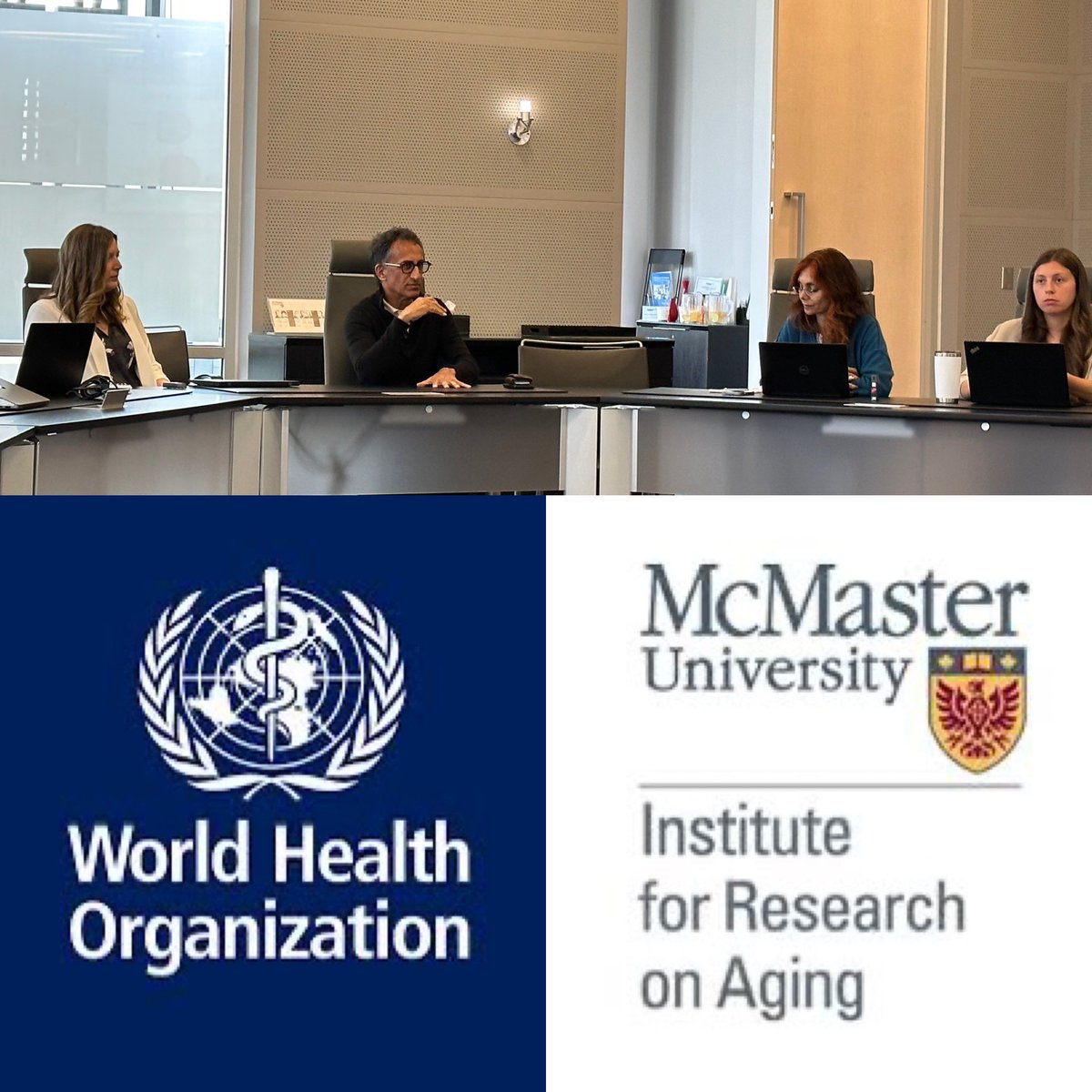 Delighted to participate in international collaborations as Dr. Parminder Raina leads the session with Dr. Ritu Sadana (@RituSadana), Head of Aging & Health at the World Health Organization @WHO, exploring partnership avenues with the McMaster community! #GlobalHealth