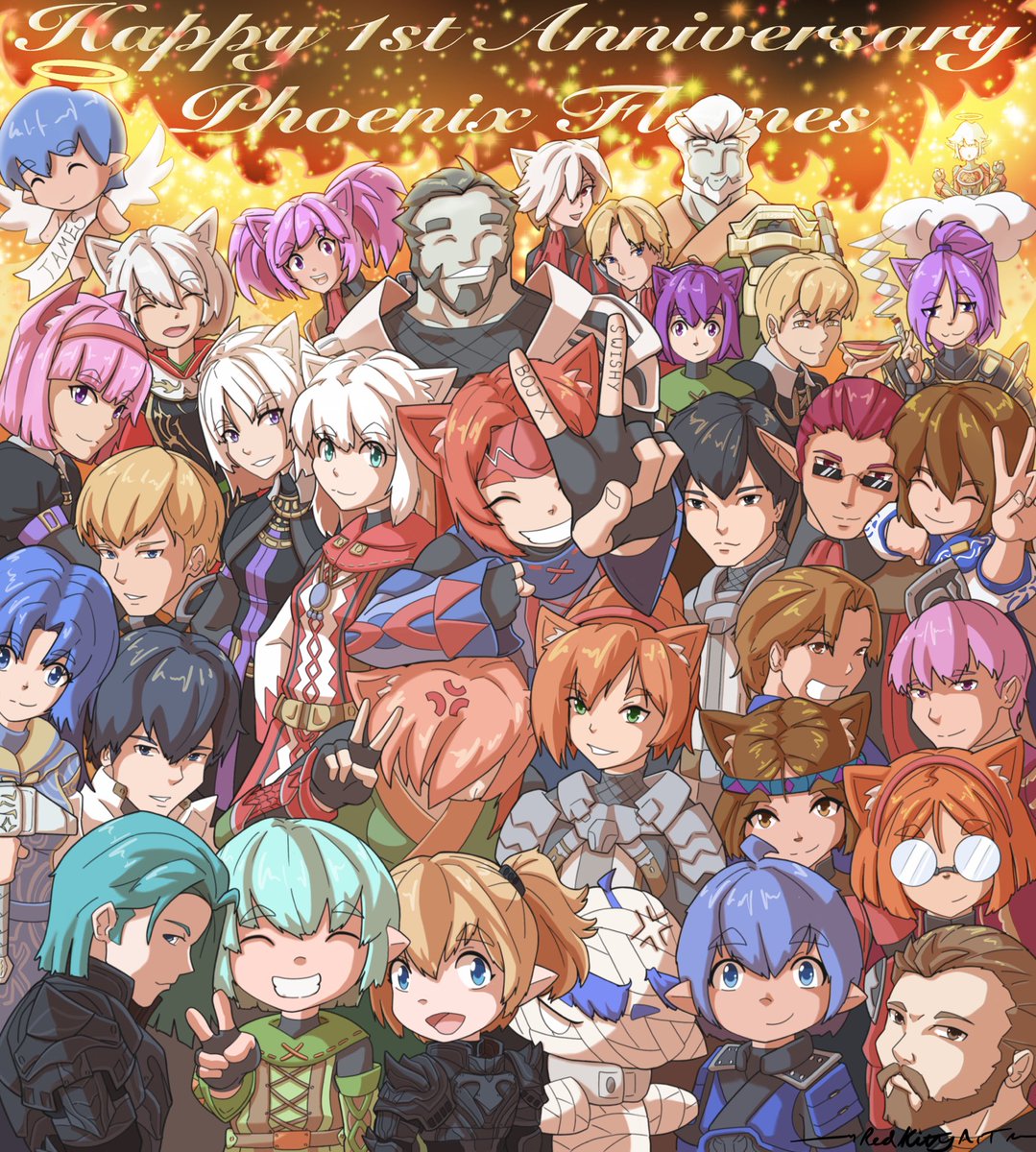 A group picture of my Linkshell from Final Fantasy XI…on the private server Horizon XI…love you all^^

Big thanks to the artist SRVT, who’s work I referenced for this one ❤️

#digitalart #artmoots

<a href="/HorizonFFXI/">HorizonXI</a> 
<a href="/ArtMoots/">ArtMoots</a> 
<a href="/ArtMutuals/">Art(ist) RT & Support! ✩｡:*•.★✼☆｡.</a>