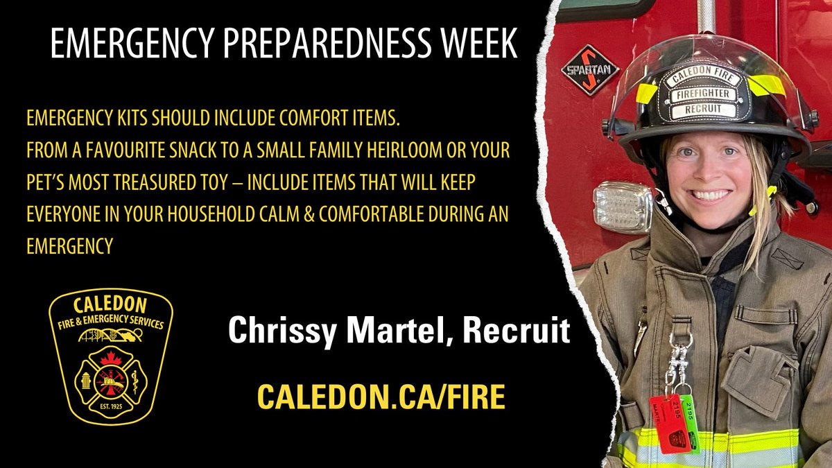 “Emergency kits should include comfort items. Whether it’s a small family heirloom or your pet’s treasured toy, include items that will keep everyone calm and comfortable during an emergency.” – Chrissy, Recruit Learn what to include in an emergency kit: ow.ly/Z5x450RxqMl