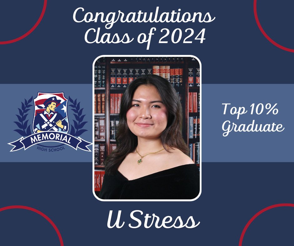 Congratulations to the Memorial High School Class of 2024! Join EISD as we countdown to graduation and recognize the honors graduates in the top 10% of their class. Graduation information can be found here: eisd.net/graduation