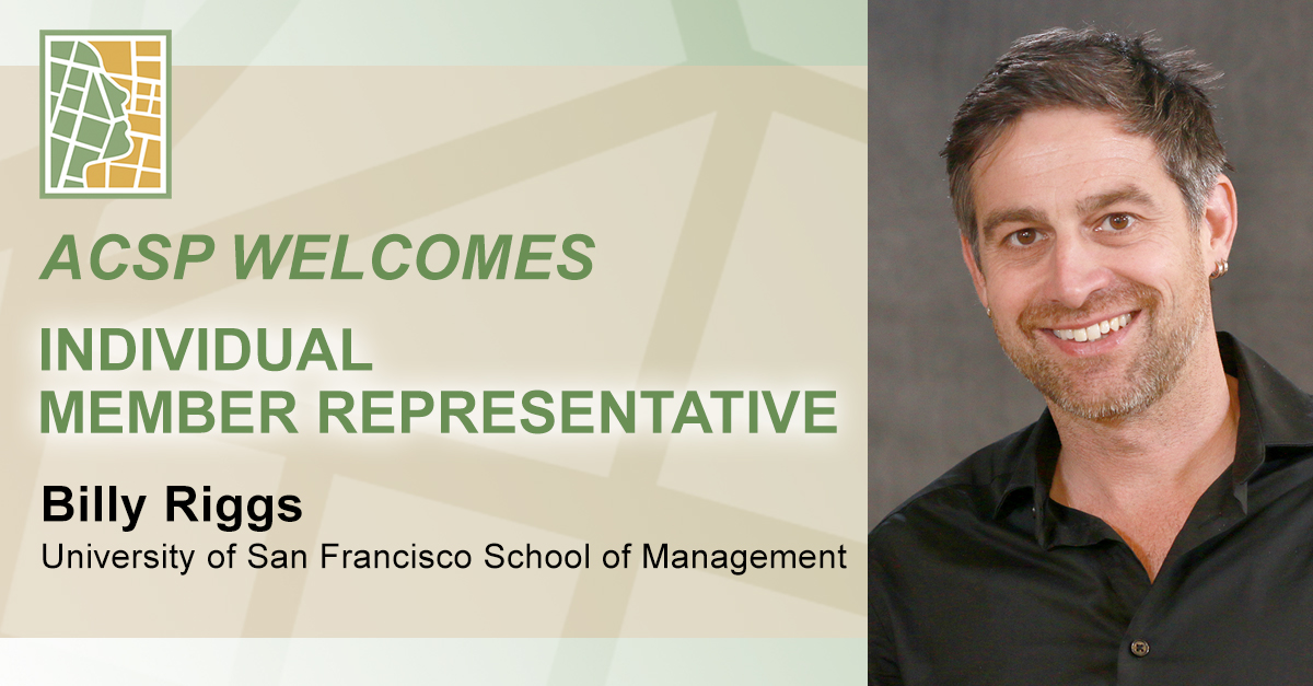 📣 ACSP introduces William 'Billy' Riggs from @usfca as our new Individual Member Rep! We welcome Riggs to the Governing Board and thank Petra Doan for her dedicated service. 🌟 #ACSP #Leadership #WelcomeBilly #ThankYouPetra ow.ly/MSTy50RGa1H