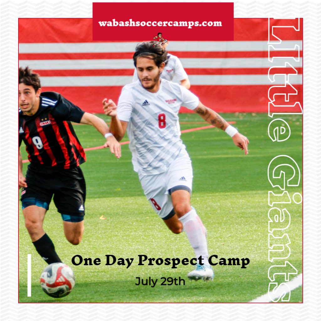 Want to play for Wabash?! Come to our prospect camp. Sign up early, last year was sold out. Wabashsoccercamps.com