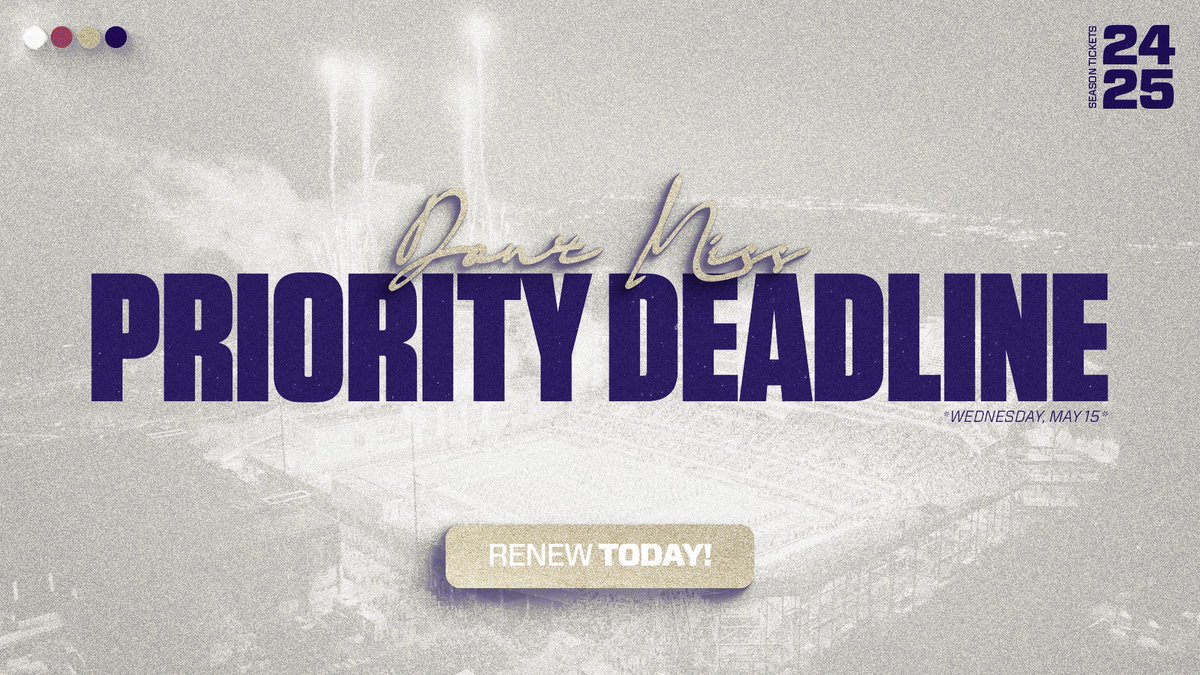 🚨 PRIORITY DEADLINE DAY 🚨 Today is the LAST day to renew your @JMUFootball season tickets OR join the waitlist! ℹ️ | bit.ly/3UVgYCz #GoDukes