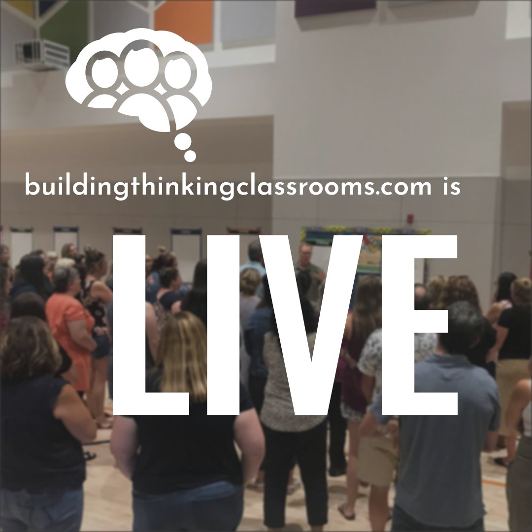 @pgliljedahl & the @BTCthinks team are excited to unveil the new buildingthinkingclassrooms.com site! It is full of new information on BTC, books, thinking tasks, research, events, consulting, merchandise & more! We hope the site is valuable to the #buildingthinkingclassrooms community.