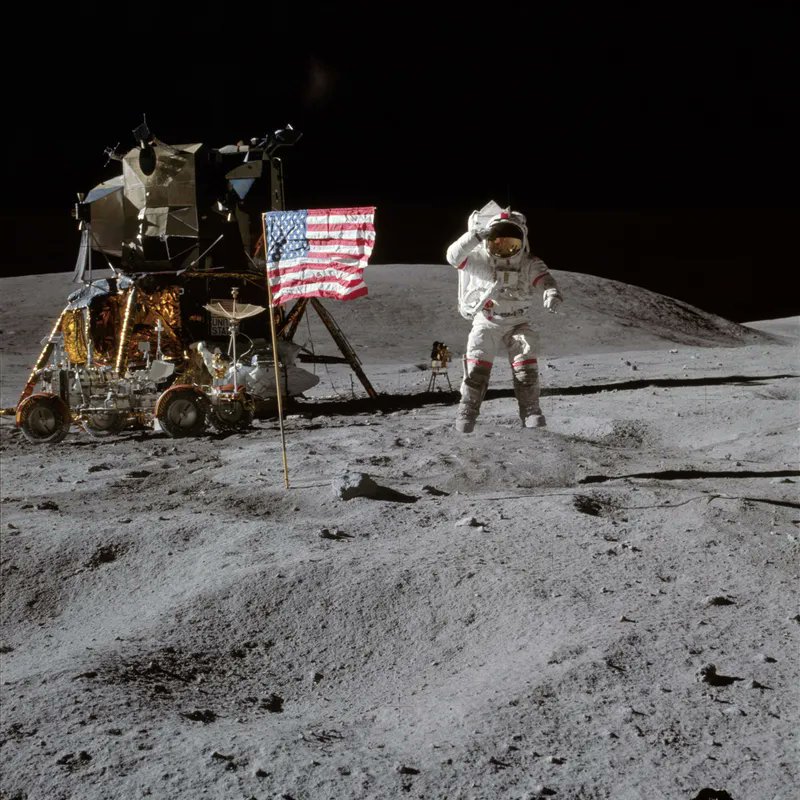@MAstronomers Apollo astronaut John Young jumping on the Moon during Apollo 16. 

Credit: NASA