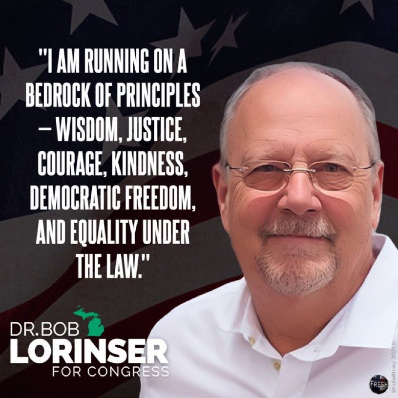 Bob Lorinser has raised more in-district funding in MI01 than our trump-loving do-the-bare-minimum incumbent. It goes to show Northern Michiganders want a Congressman who knows us, talks to us & fights for us. Vote @DrLorinser for MI01! #Fresh #wtpGOTV24