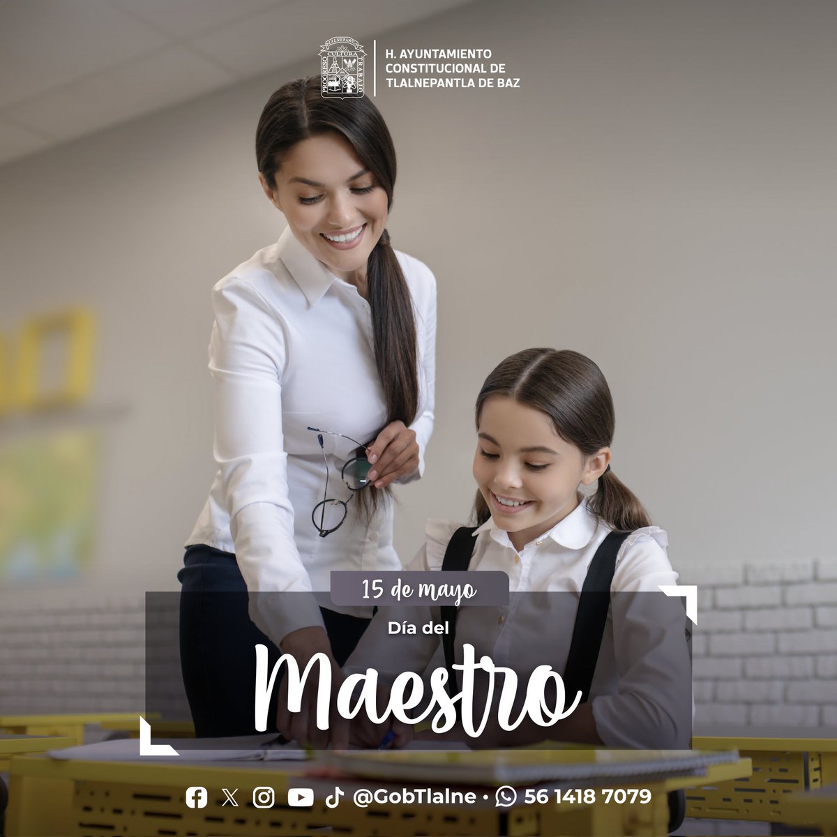 Este #DíaDelMaestro reconocemos y honramos la destacada labor que realizan los docentes y educadores de México en favor de las nuevas generaciones. ¡Enhorabuena! 👏 #Tlalnepantla