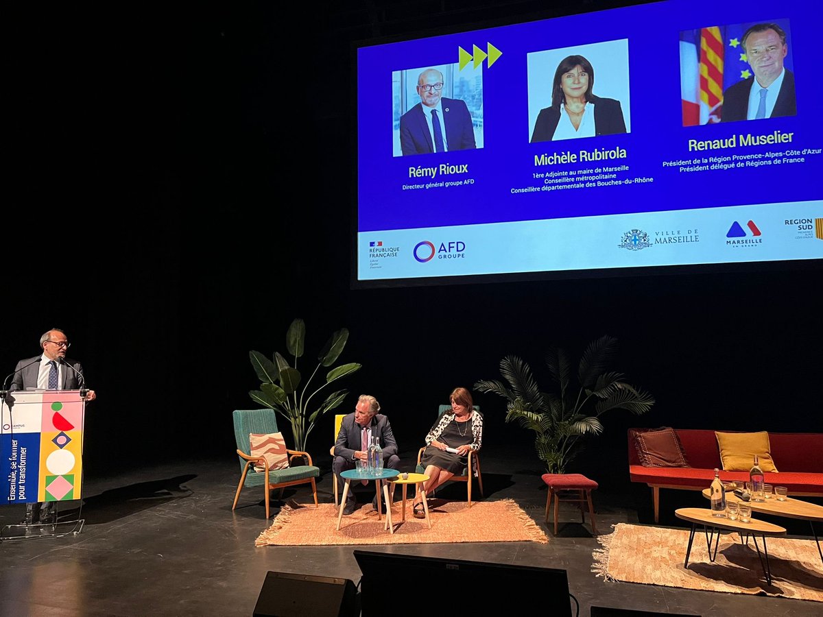 📢Lancement du Campus groupe AFD à @marseille! 💬@RiouxRemy 'Avec le Campus, nous souhaitons cultiver la culture d’innovation, d’ouverture et la richesse qui est ici. Nous voyons Marseille en très grand !' @RenaudMuselier @MicheleRubirola