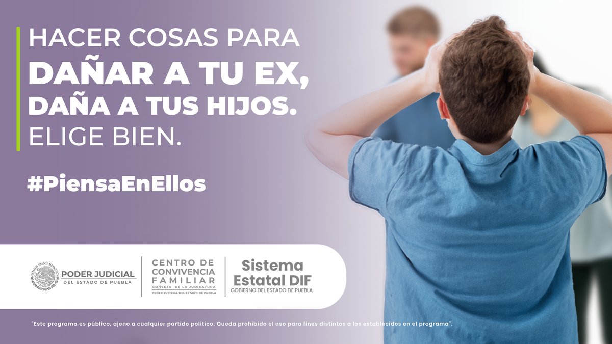 👩‍👧‍👦#PiensaEnEllos | En momentos de separación, el amor, la comprensión y el respeto deben ser los mejores aliados. ❤️ Cuida el bienestar y la estabilidad emocional de tus hijas e hijos.