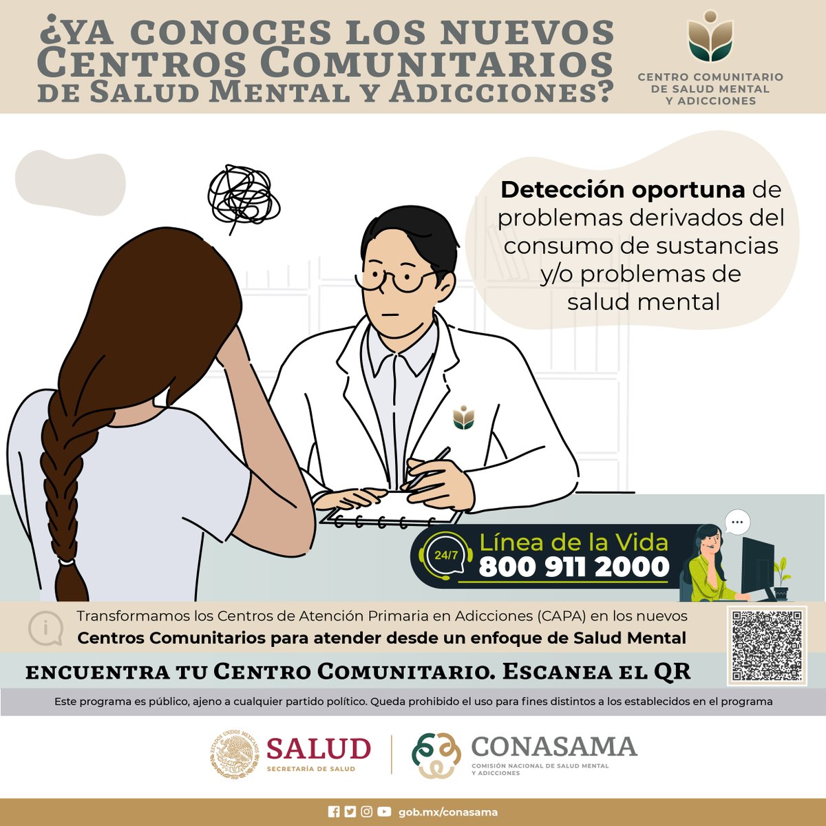 conasamamx's tweet photo. Luchar contra los problemas por consumo de sustancias o de salud mental no tiene que ser una batalla en solitario.

Buscar ayuda no es un signo de debilidad, ¡es un paso hacia el bienestar!

Acércate a tu centro comunitario
👉🏽 https://t.co/Sopo2b2NYE

#CuidaTuSaludMental https://t.co/0YzR0Hl1Hv