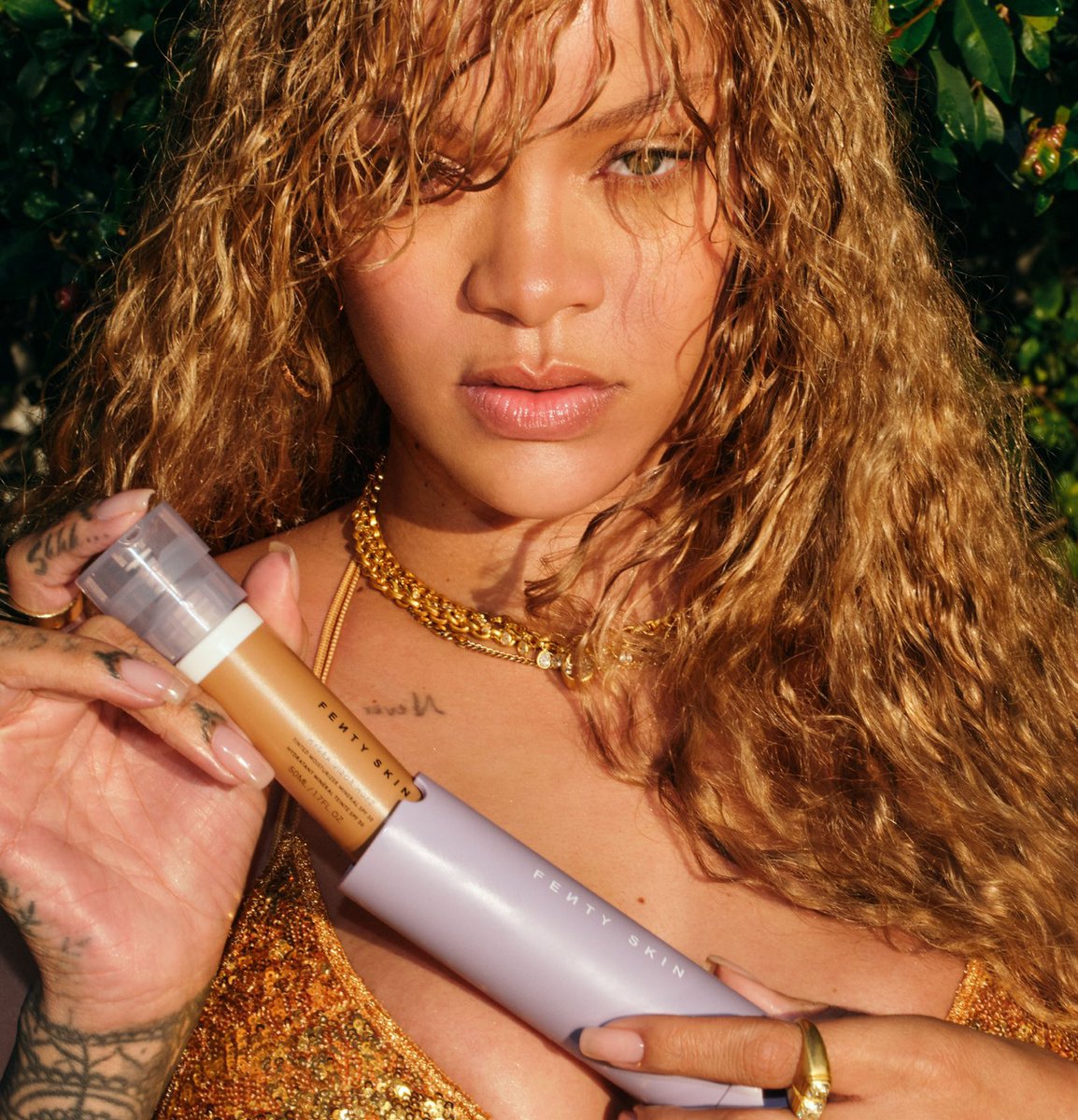Rihanna stuns for Fenty Skin.