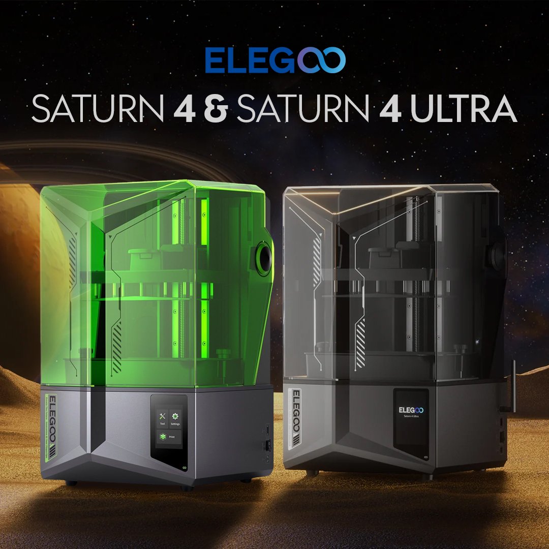Elegoo's Saturn 4 series combines excellent 12K precision with superior usability. The new smart resin printers are equipped with advanced features to ensure an effortless start and worry-free printing every time. ⚡More about the Saturn 4 Series: tinyurl.com/49j85e3h ⚡