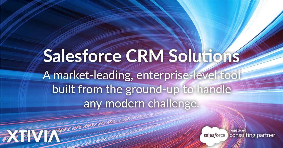 XTIVIA's tweet image. XTIVIA’s Salesforce CRM solutions help you ensure that your software system delivers a complete end-user CRM experience through the entire customer relationship. Click here to learn more and reach out to XTIVIA today!
#Salesforce #SalesforceCRM #CRM
bit.ly/3UZ3Ufa