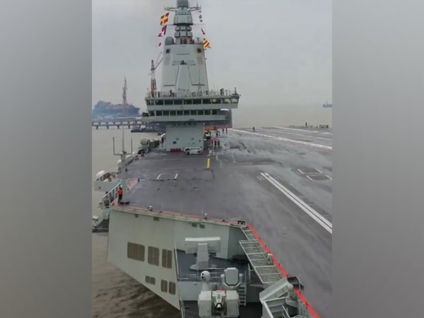 China's third aircraft carrier heads out to sea for the first time