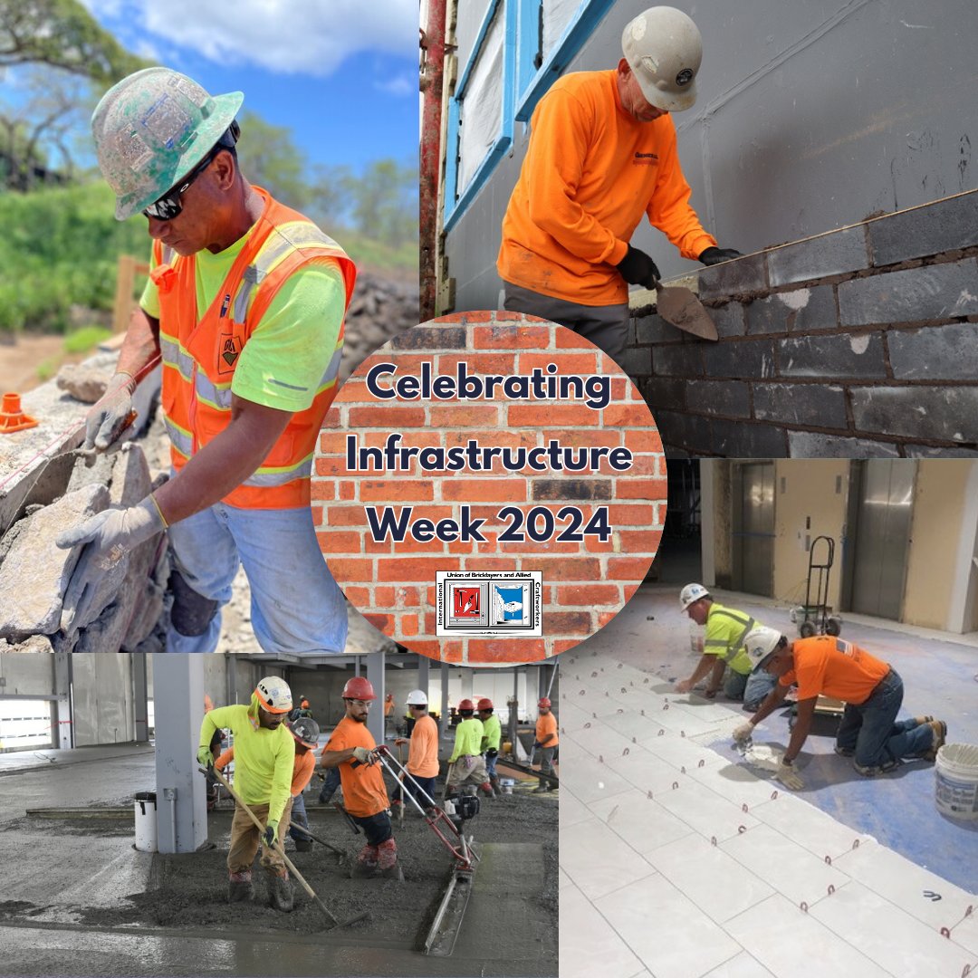 BAC has long supported comprehensive investment in our nation’s #infrastructure, and thanks to the 2022 Bipartisan Infrastructure Law, members will get significant work hours on major #construction projects across the country. 
#InfrastructureWeek #infrastructureweek2024