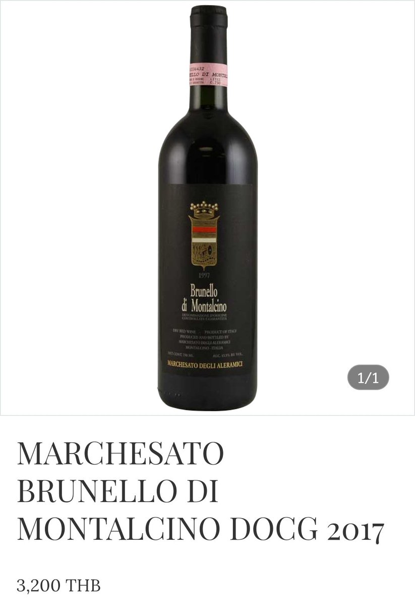 On our wholesale website we have these Brunello bottles priced at 3200 THB.

James Suckling have recently rated these at 94 points 

To celebrate the reopening of winesource - for the next 3 days only we will do 2 bottles of Brunello for 5000THB inc FREE delivery inner BKK.