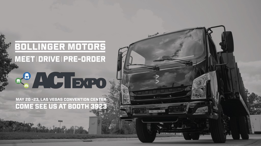 ACT LAS VEGAS: MEET>TEST DRIVE>PRE-ORDER. Find us at Booth 3923 at the Advanced Clean Transportation Expo. Stop by to talk with the team, or click the link for more event information. See you next week! bollingermotors.com/bollinger-moto… #ACTLASVEGAS #BollingerB4 #BollingerMotors