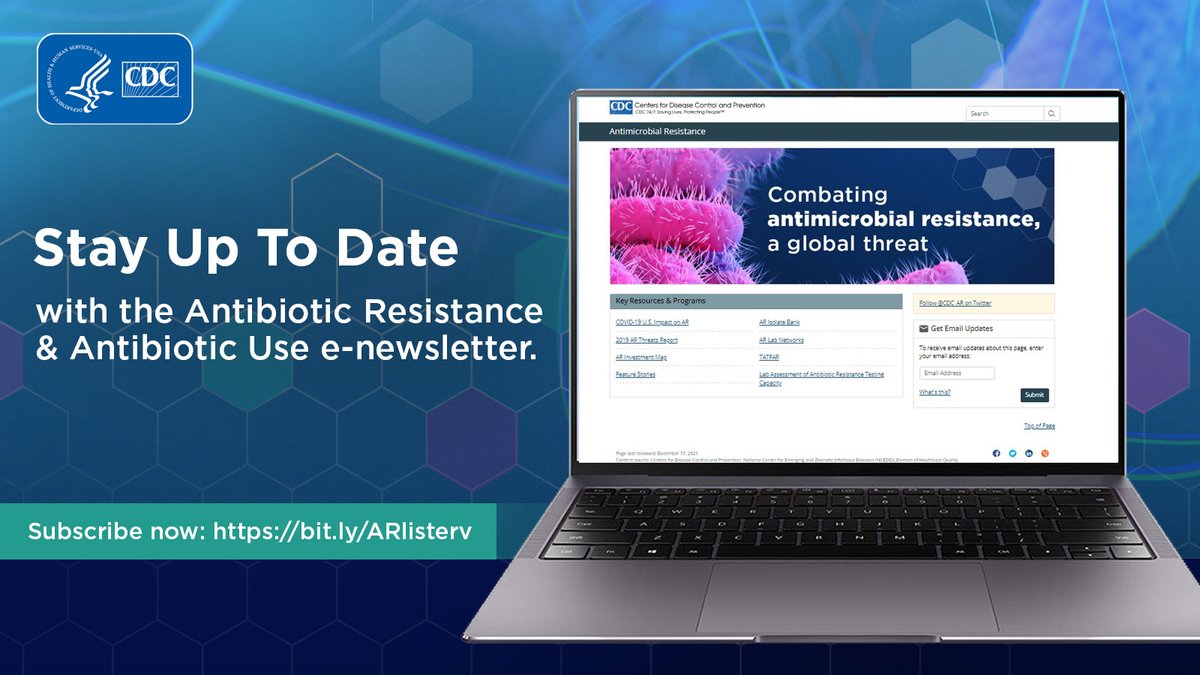 Have #FOMO when it comes to staying up to date on #AntimicrobialResistance (AR)? Sign up for @CDCGov’s AR newsletter: bit.ly/ARlistserv