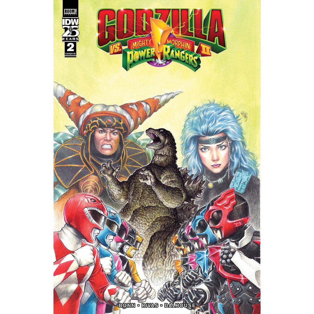 Godzilla vs Might Morphin Power Rangers 2 issue 2 is out now! Writer: @cullenbunn Art: by me Colors: @adalhouse Letters: @johannanattalie Cover A: by me Cover B: Alex Sanchez w/@MattHerms Cover C: @ejsu28