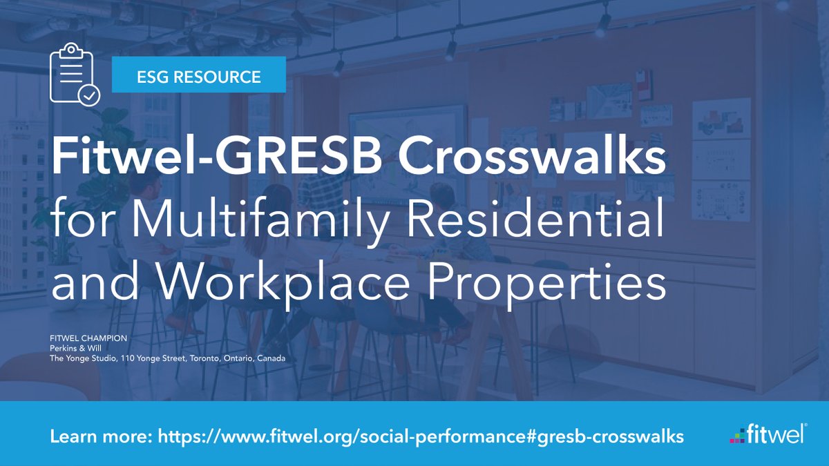 #DYK that we offer a free resource that cross-identifies #BuildingHealth strategies in the Fitwel-GRESB Crosswalk for properties registered under @Fitwel's Multifamily Residential (MFR) v2.1. Download it now: ow.ly/kZKZ50Ro0fk