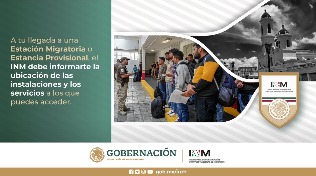 Los #AFM 👮🏻‍♂️👮🏻‍♀️ del @INAMI_mx informan a las personas #migrantes alojadas en una #EstaciónMigratoria o #EstanciaProvisional sobre los servicios con los que cuentan.
#INMContigo