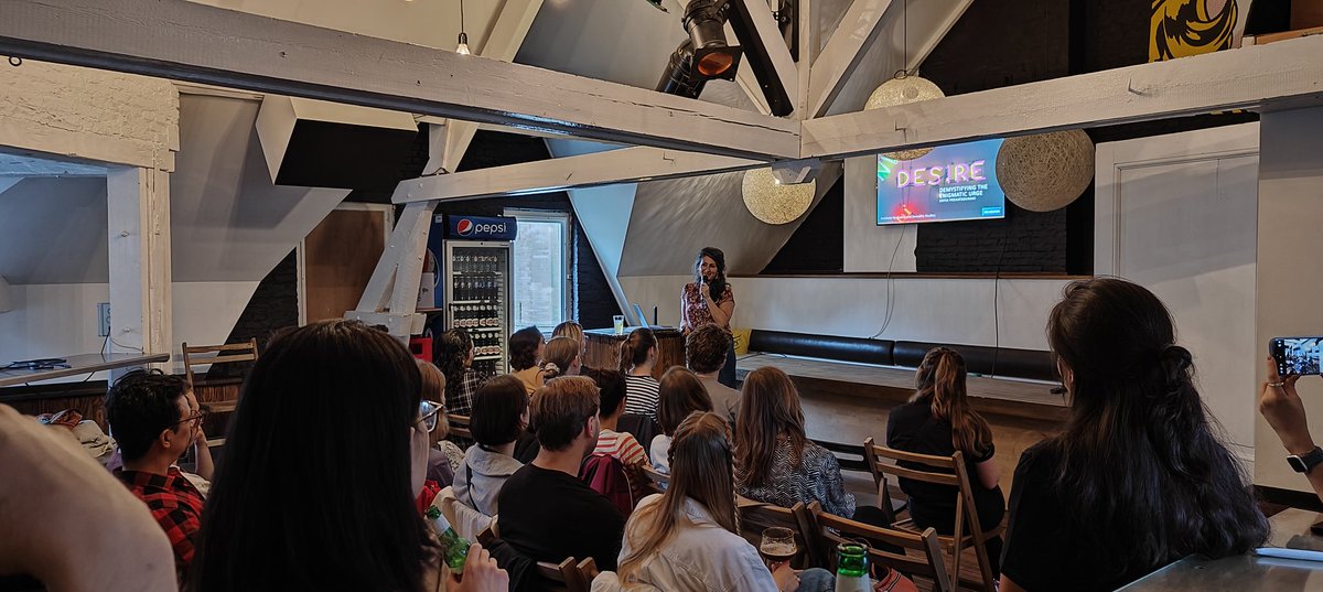 Starting the final evening of Pint of Science 2024 🍻 in Leuven Central with a talk about sexual desire by Sofia Prekatsounaki ❤️

@pintofscienceBE
@pintsworld #pint24