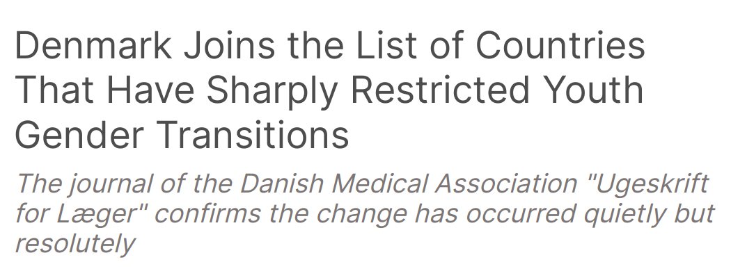 davidcaryhart's tweet image. So how full of shit is SEGM? The statement it links to doesn't say what #SEGM says it says. The area of concern is POSTPUBERTAL onset of gender dysphoria. ugeskriftet.dk/videnskab/sund…
(translates to Eng in Chrome)
#ProtectTransKids