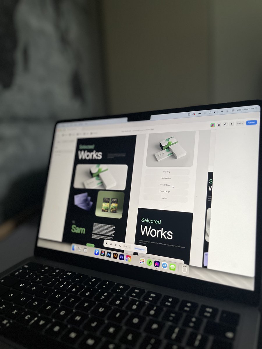 Halfway through May already... Time really flies. 👀 Currently working on my personal website in Framer. It is slowly coming together, what are you working on? 👇👇👇